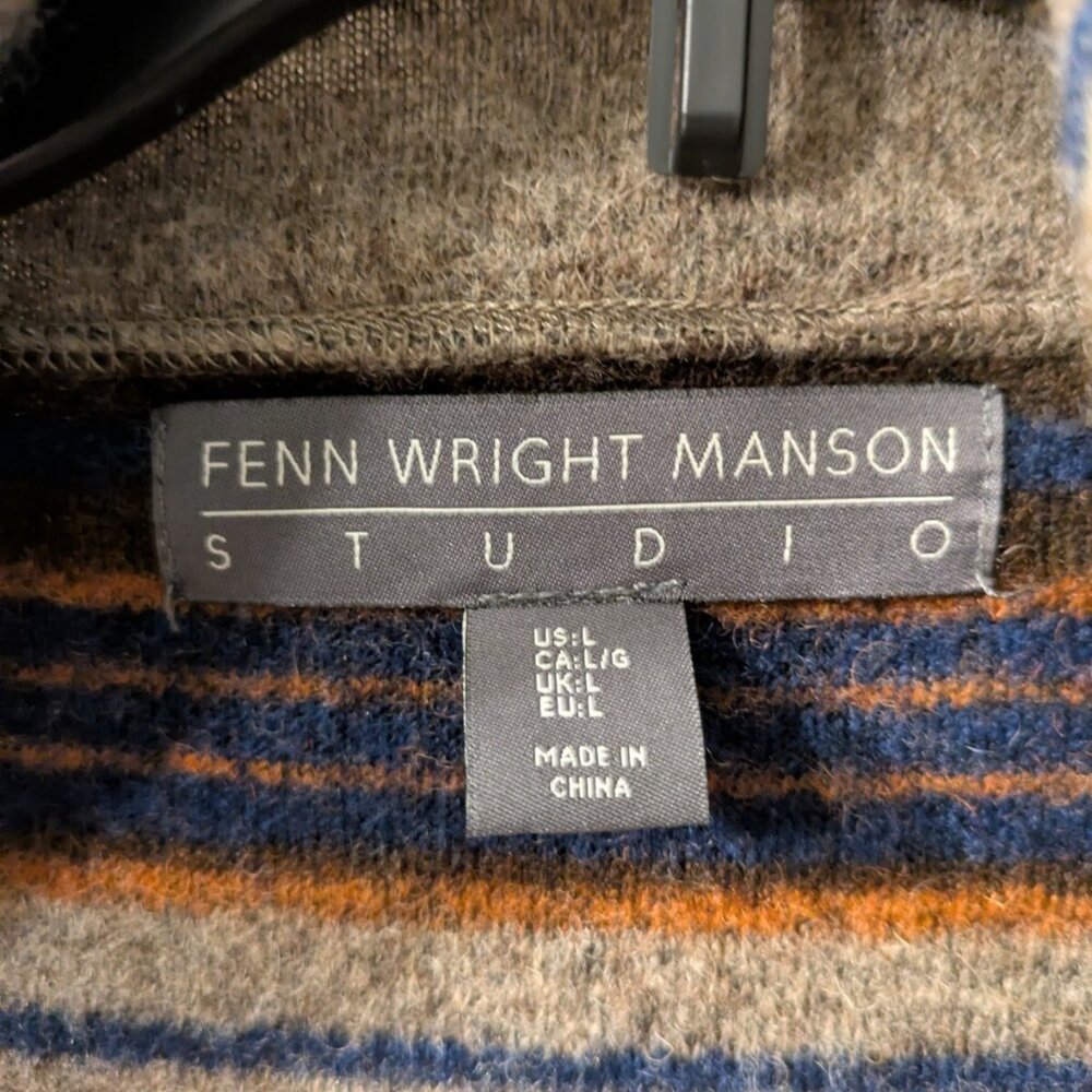 FENN WRIGHT MANSON Studio Belted Wool Blend Cardigan Sweater Size Large - Picture 5 of 13